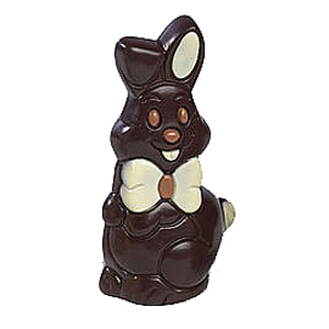 Happy Paashaas met strik pure chocolade