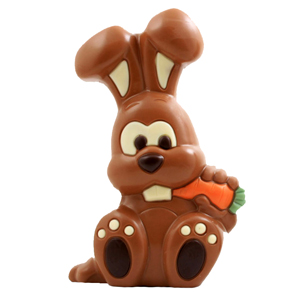 Gedecoreerde Wortelhaas melkchocolade