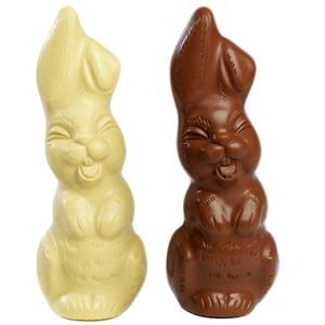 Duo paashaas melk en witte chocolade Belgische chocolade